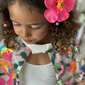 Заколка в виде цветка Рататам (Ratatam) "Цветок Таити", желтая